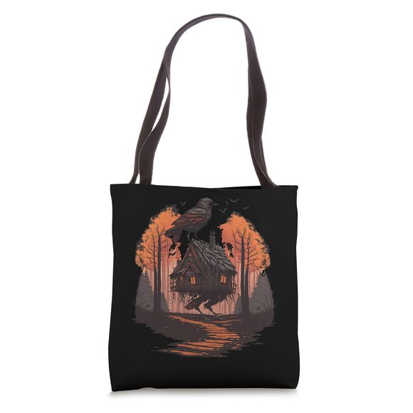 Walking House On Chicken Legs Slavic Folklore Baba Yaga Art Tote Bag :o) - Picture 1 of 4